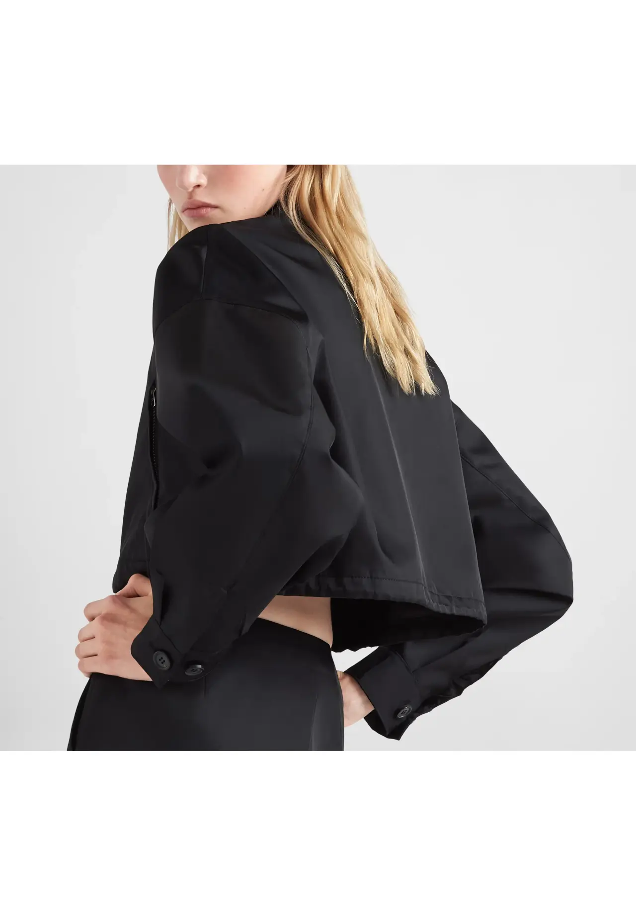 Re-Nylon Cropped Blouson Jacket