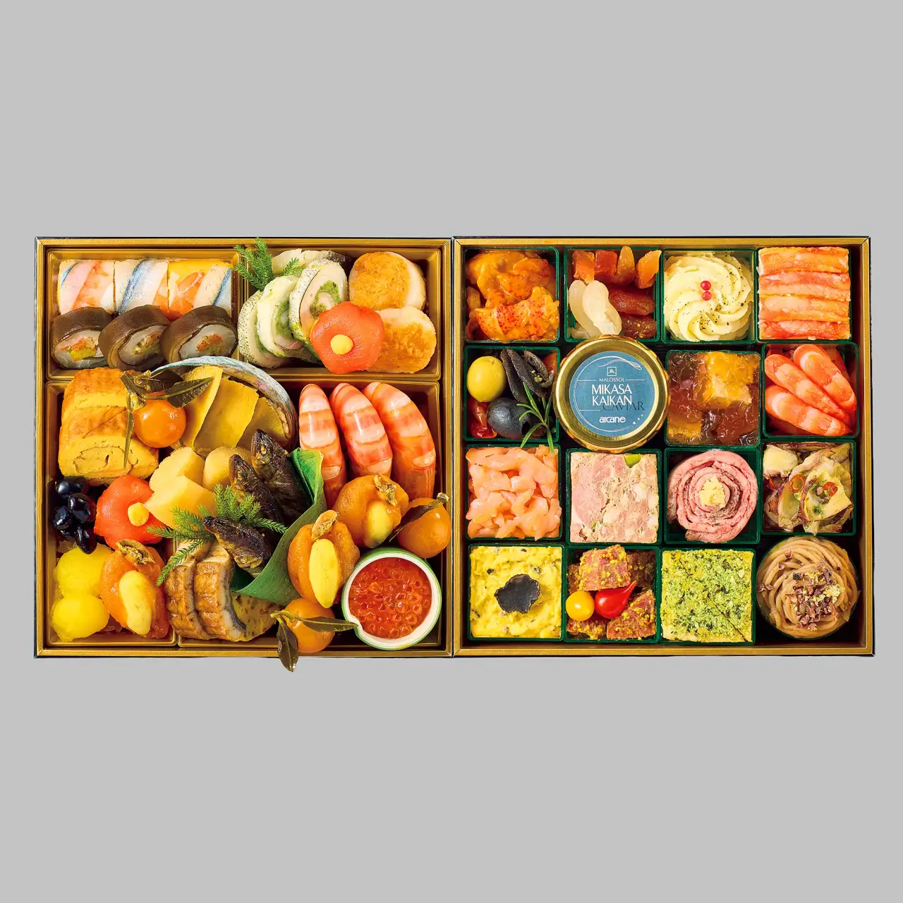 Japanese-Western Osechi Two-tier Box