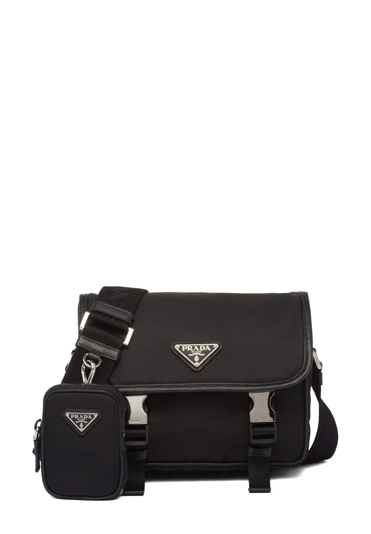 Re-Nylon and Saffiano Leather Shoulder Bag | Matsuya Ginza