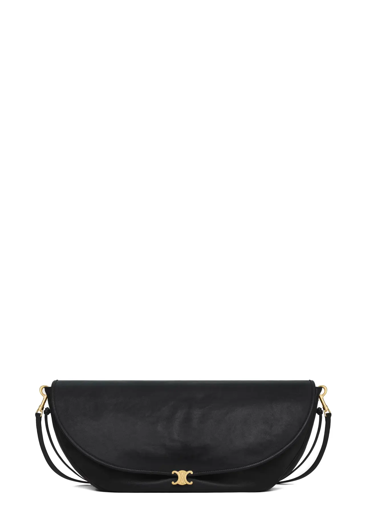 Half Moon Soft Triomphe Bag / Supple Shiny Lambskin