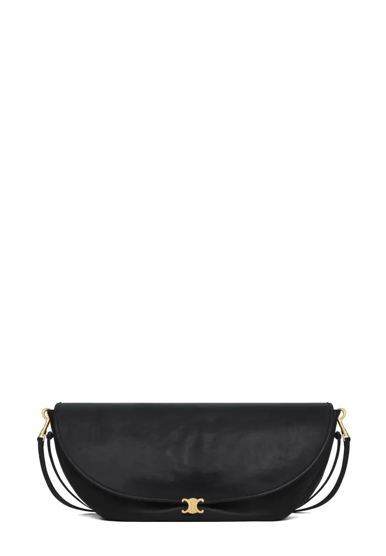 Half Moon Soft Triomphe Bag / Supple Shiny Lambskin