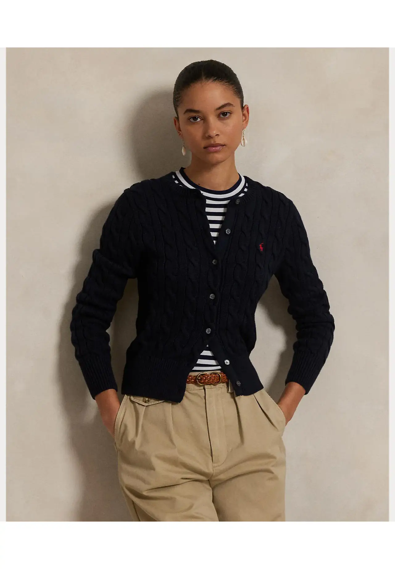 POLO RALPH LAUREN ケーブルニット コットン クルーネック