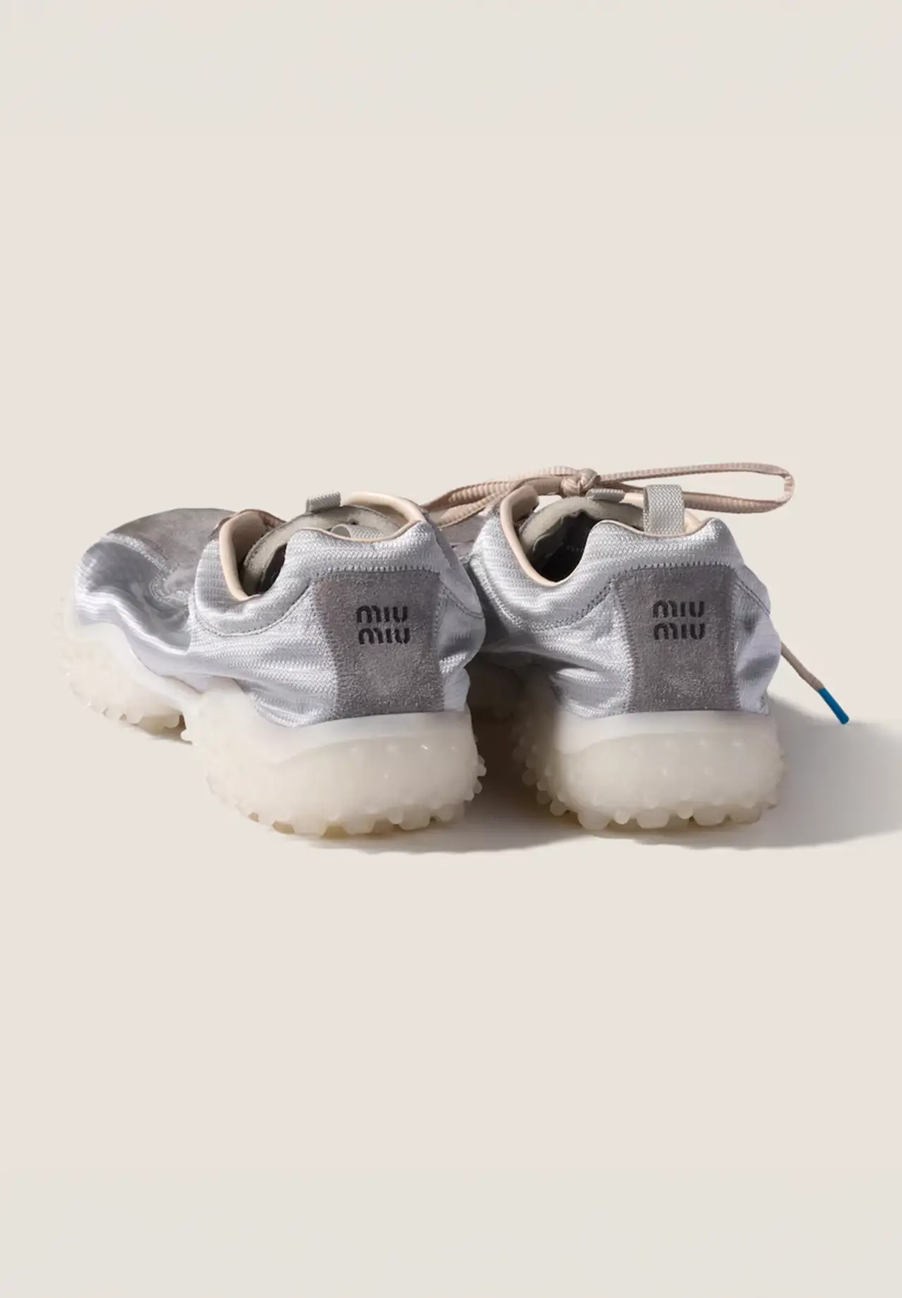Bubble Technical Fabric and Suede Sneakers