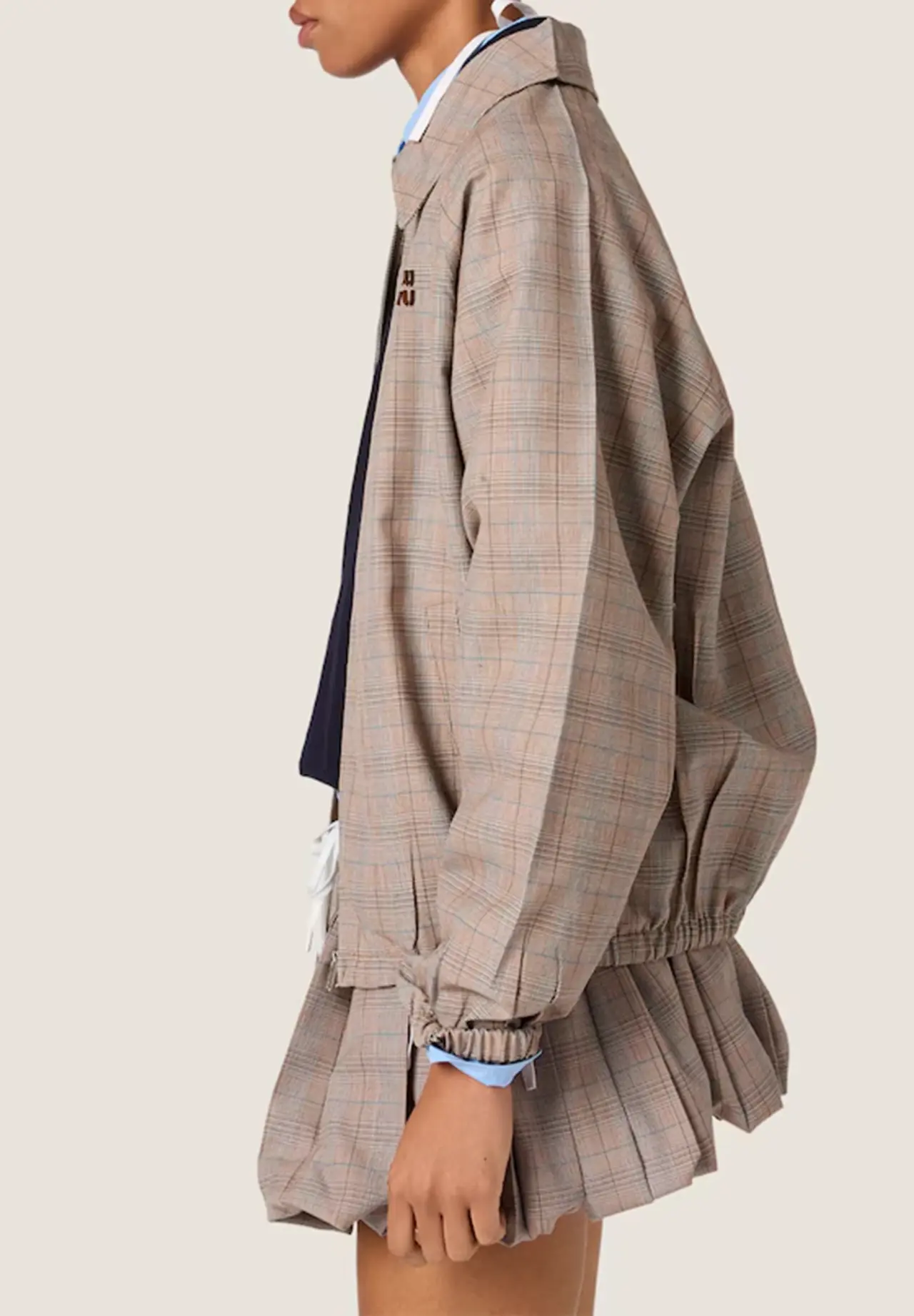 Prince of Wales Check Blouson Jacket