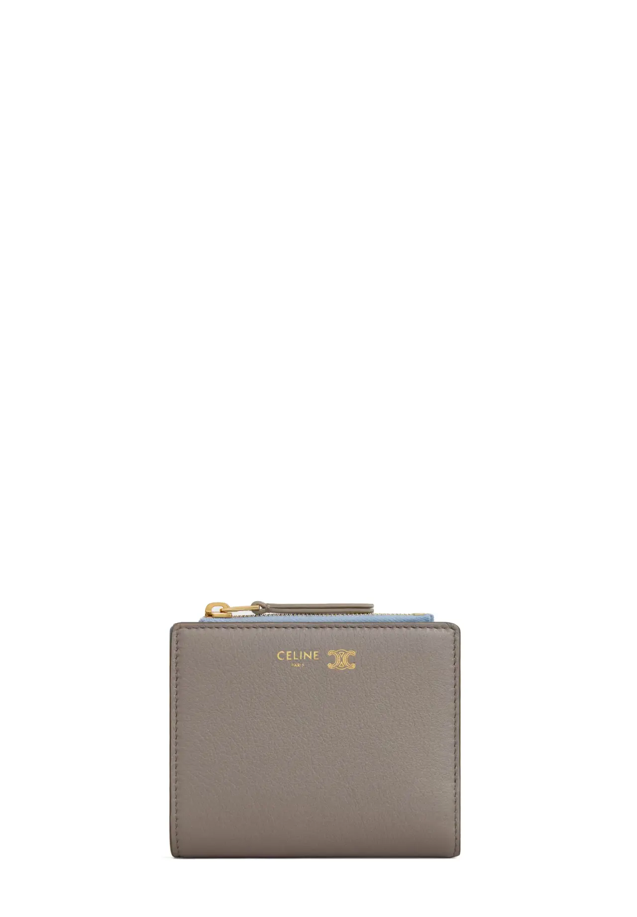 Compact Wallet Triomphe Stamp / Supple Grained Calfskin