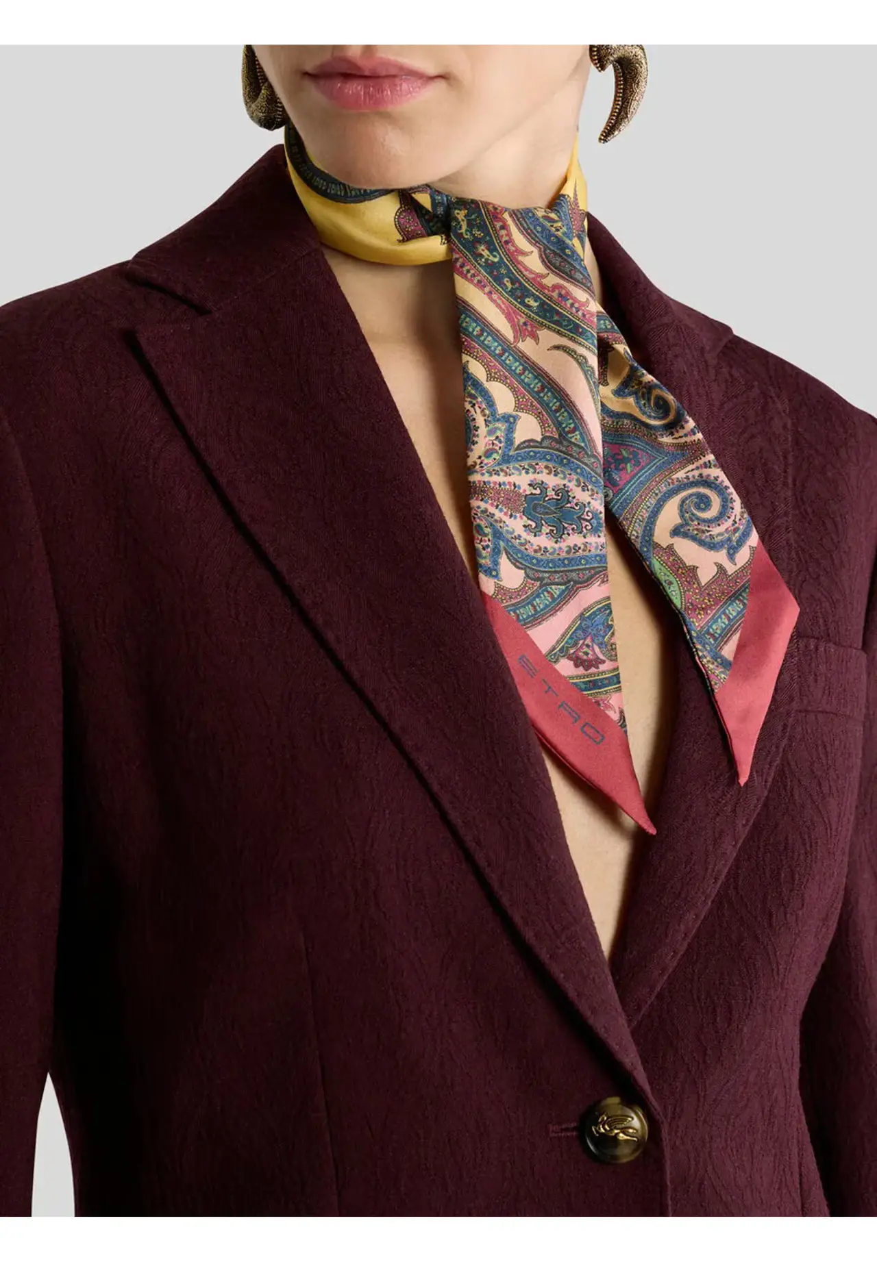  Paisley Engineered Print Silk Twill Paisleyna
