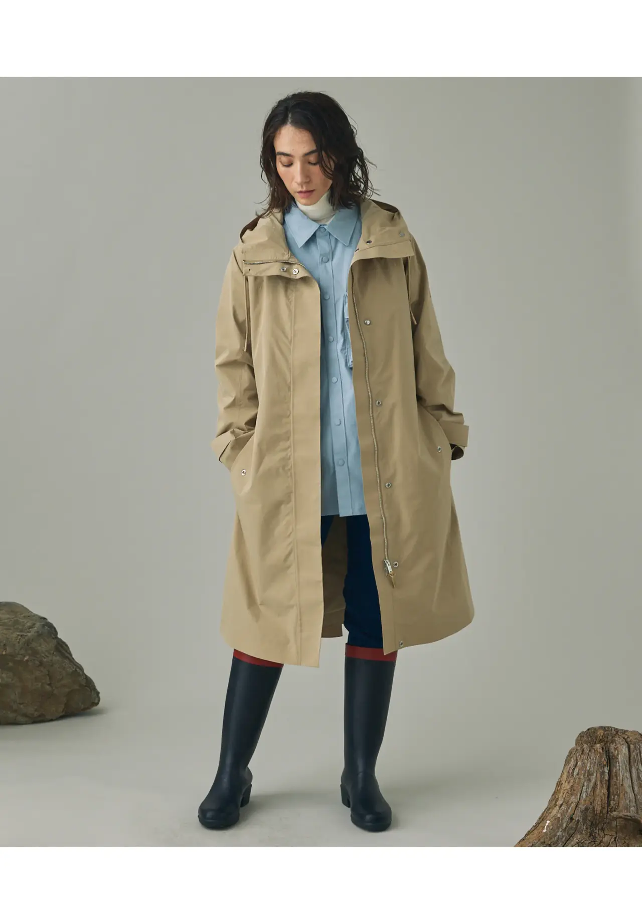 Breathable and waterproof trench coat | Matsuya Ginza
