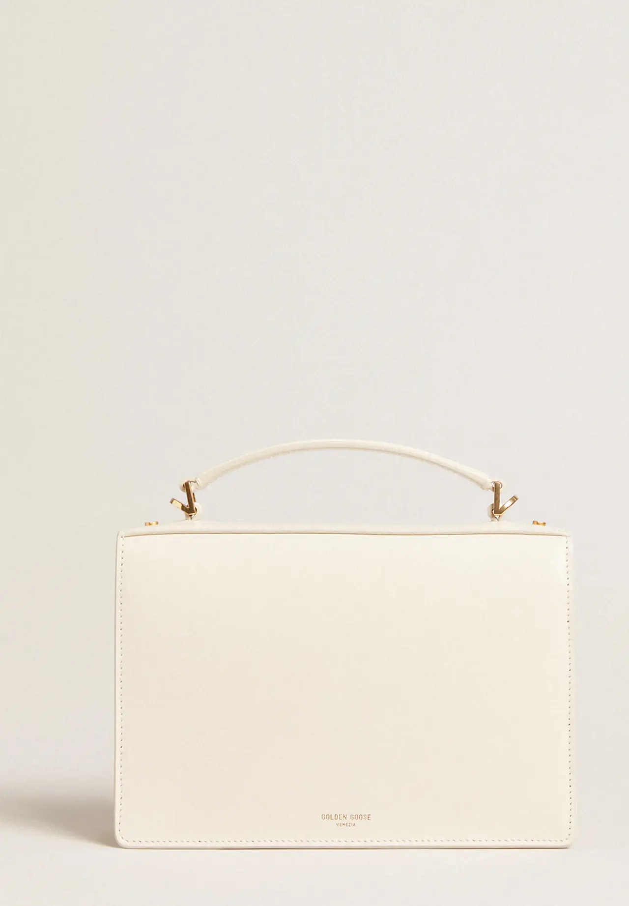 Venezia Bag ボーデッドレザー（バター）＆ゴールドディテール