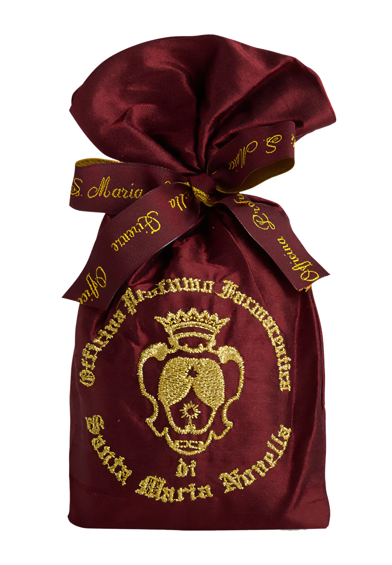 Pot Pourri in Embroidered Silk Sachet Bordeaux
