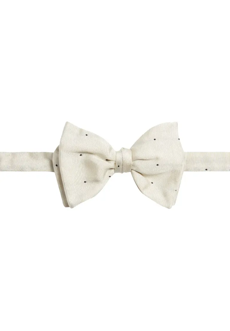 SILK POLKA DOT BUTTERFLY BOW-T