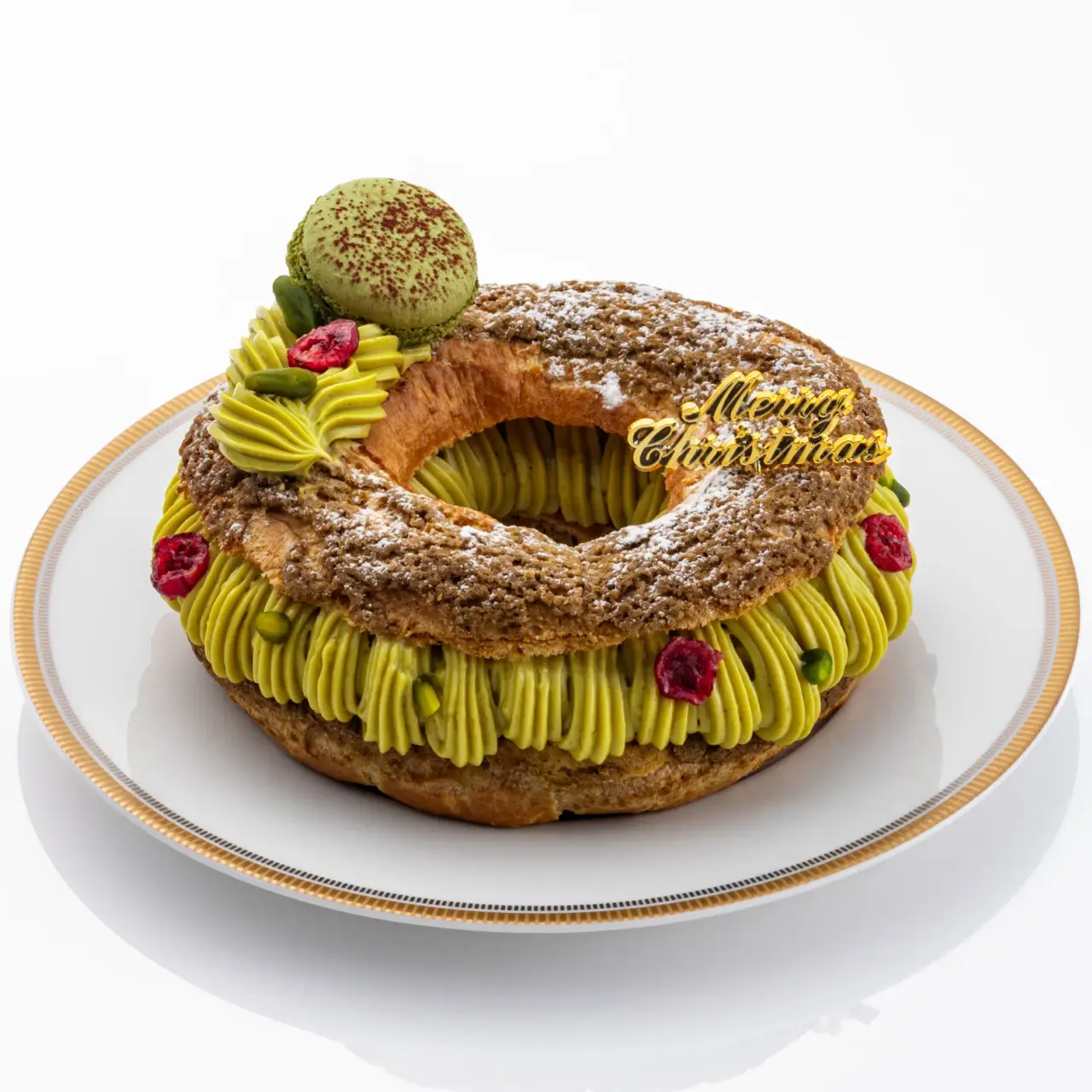 ピスタチオとアプリコットのパリブレスト