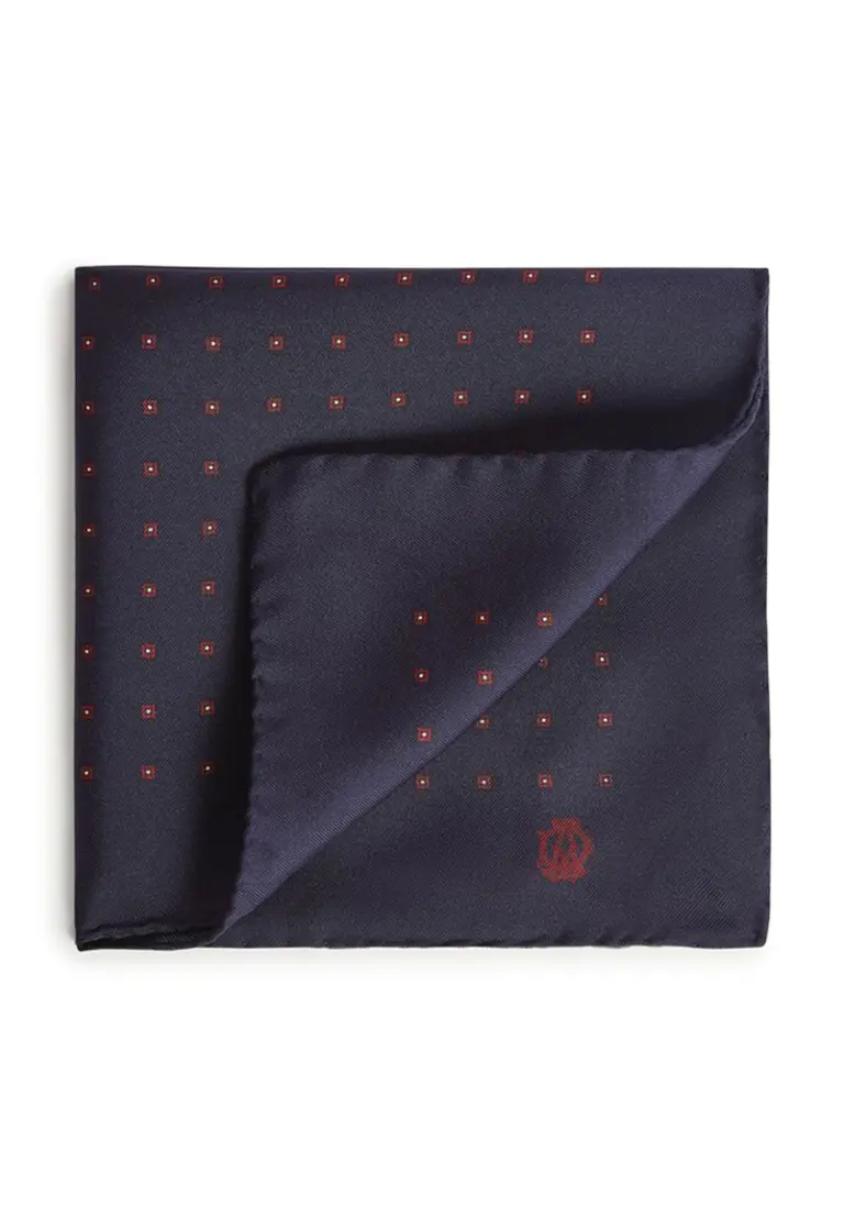 SILK ARCHIVE NEAT PRINTED POCKET SQUARE