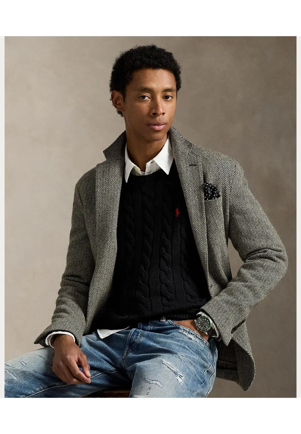 POLO RALPH LAUREN ケーブルニット コットン セーター