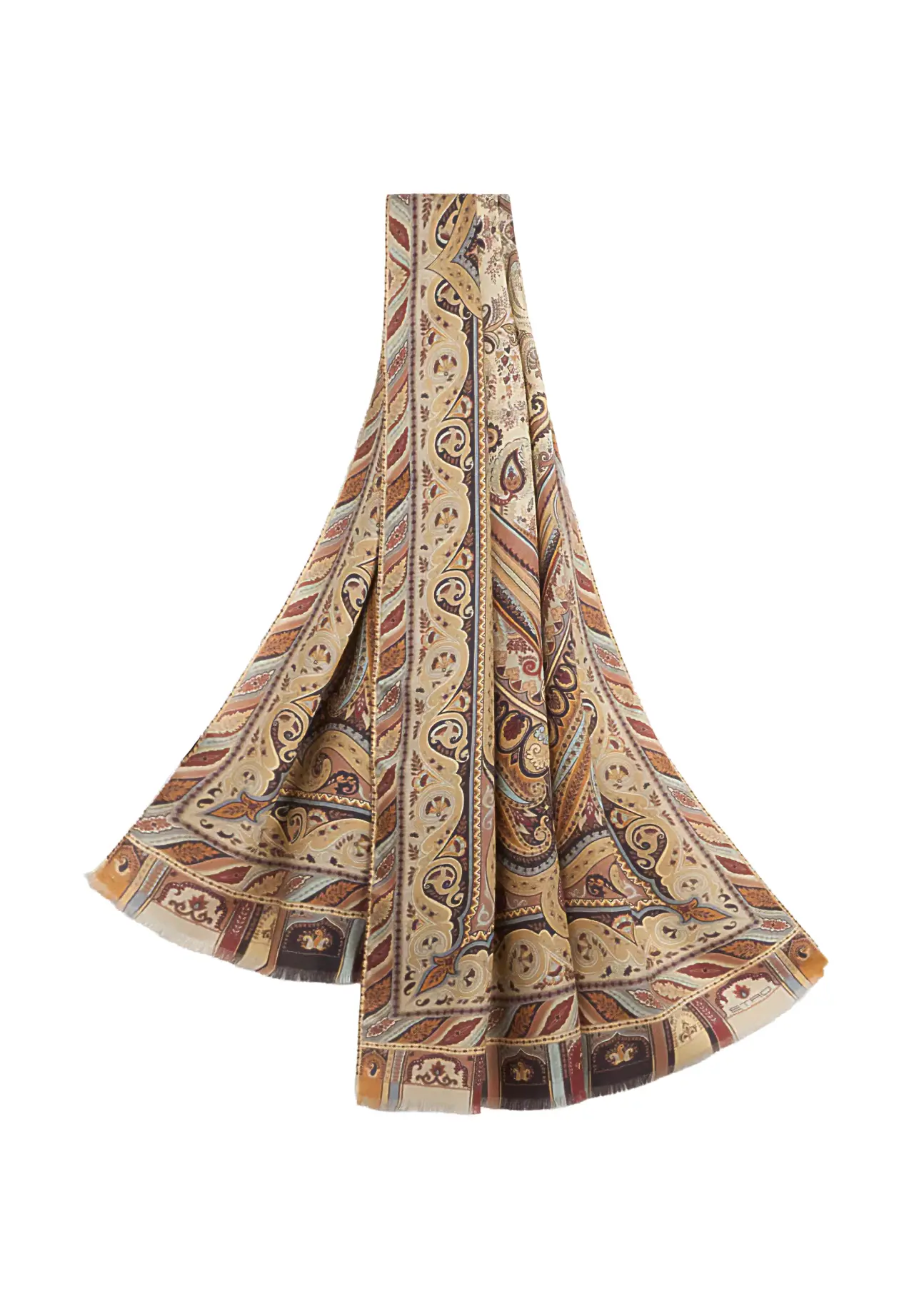 Engineered Print Cashmere & Silk Scarf