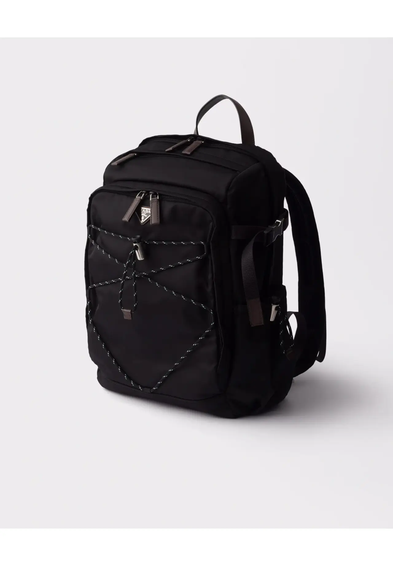 Prada Speedlock Re-Nylon × 皮革双肩背包