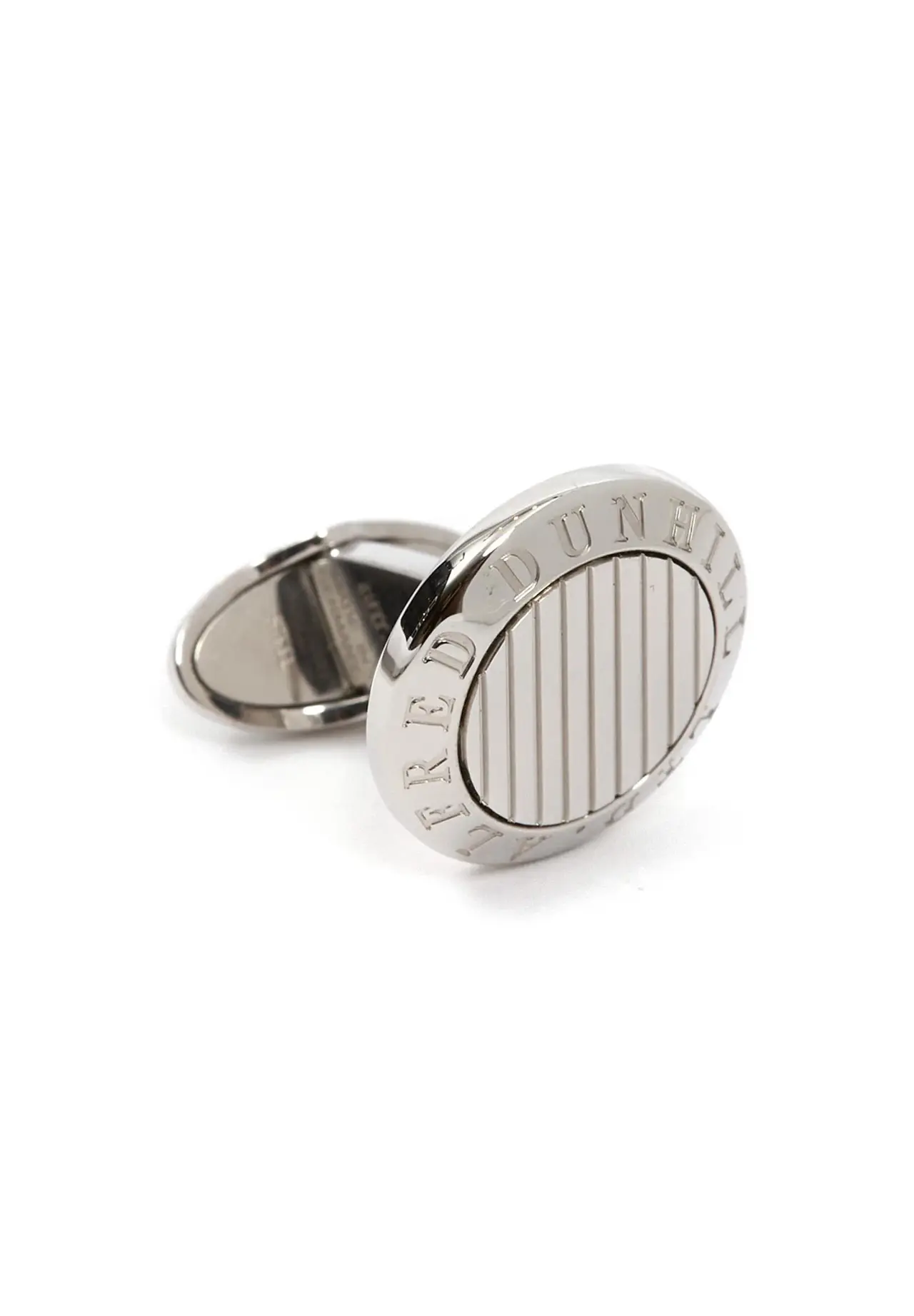 Ad Coin Lines Silver Cufflinks