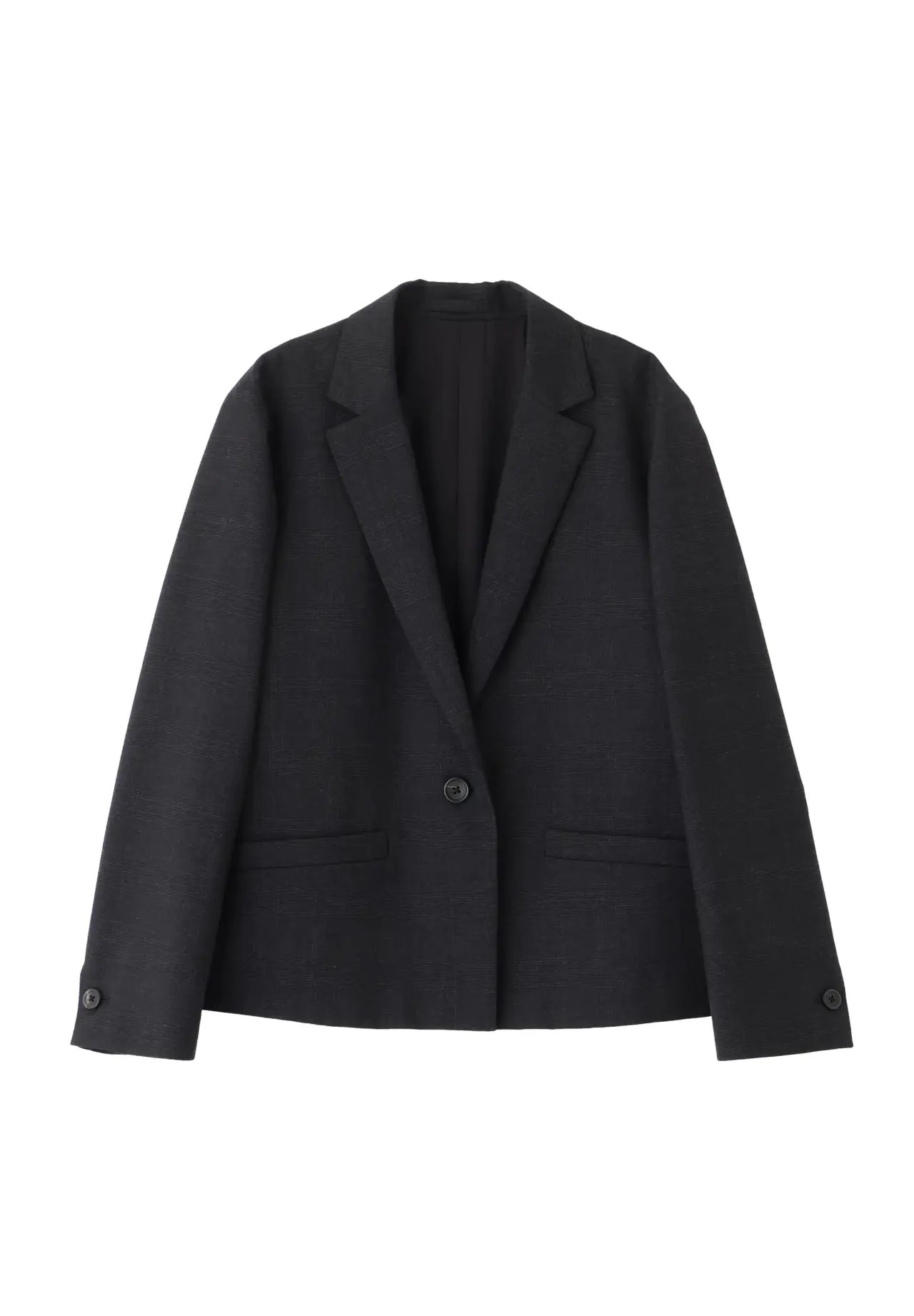MUTED WOOL CHECK JACKET
