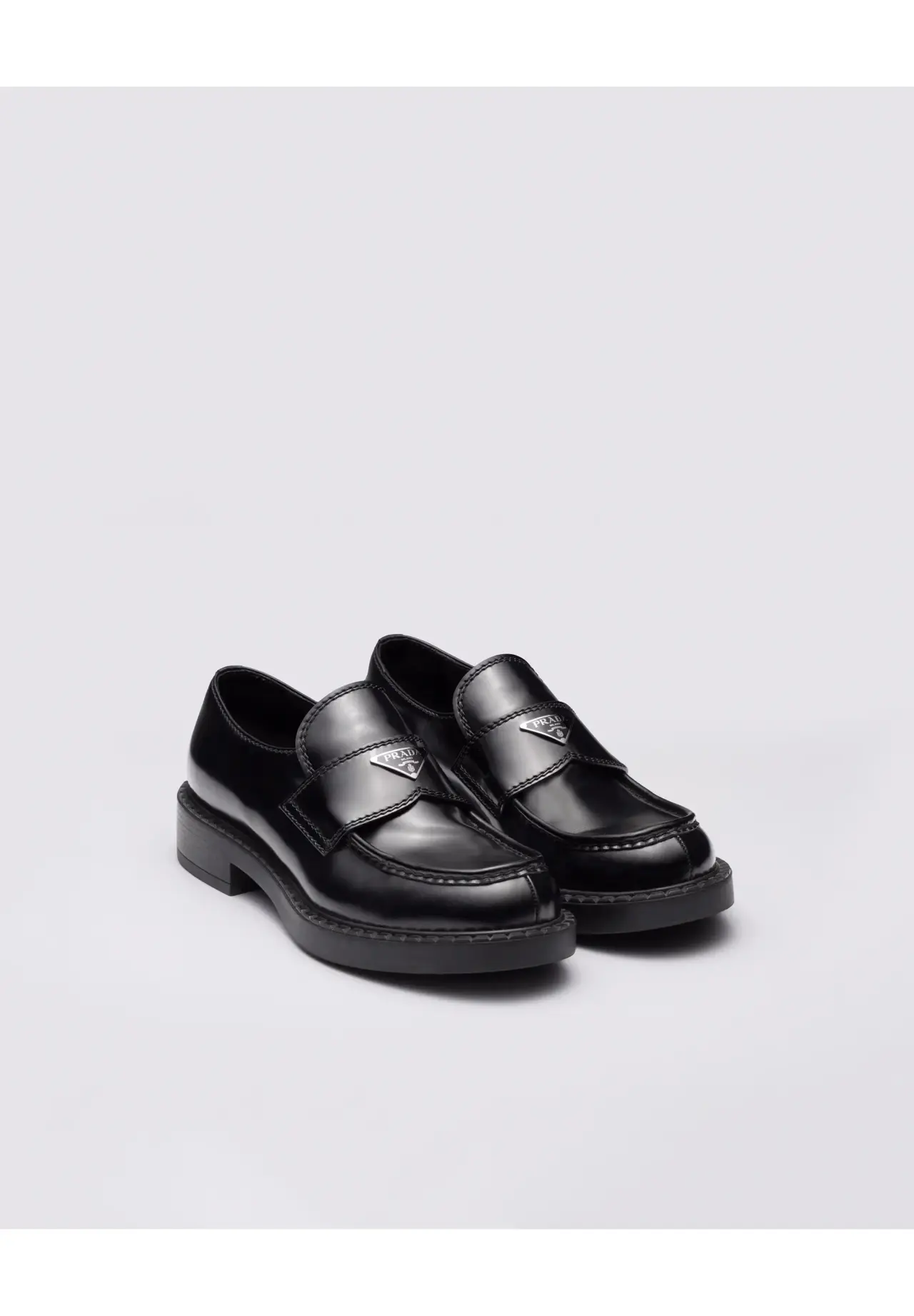 Chocolate brushed leather loafers