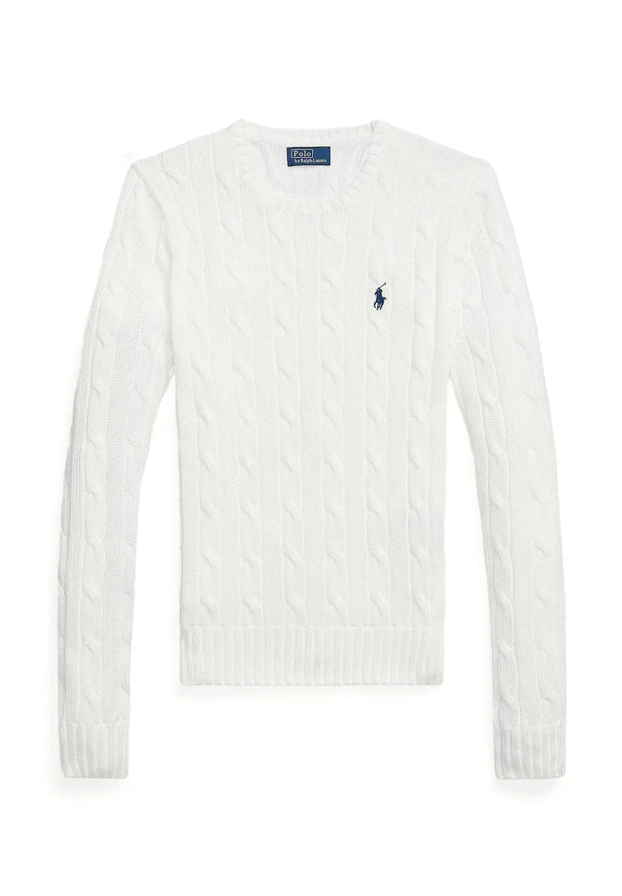 POLO RALPH LAUREN 缆绳针织棉质圆领毛衣