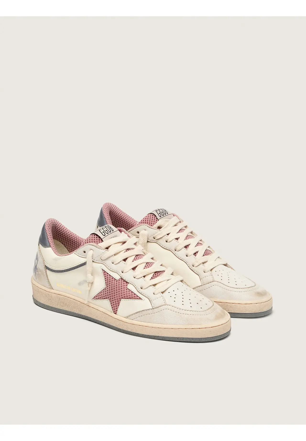 Limited Edition Ball Star Women’s Leather (Beige) Mesh Star (Pink) & Leather Heel Tab (Blue)