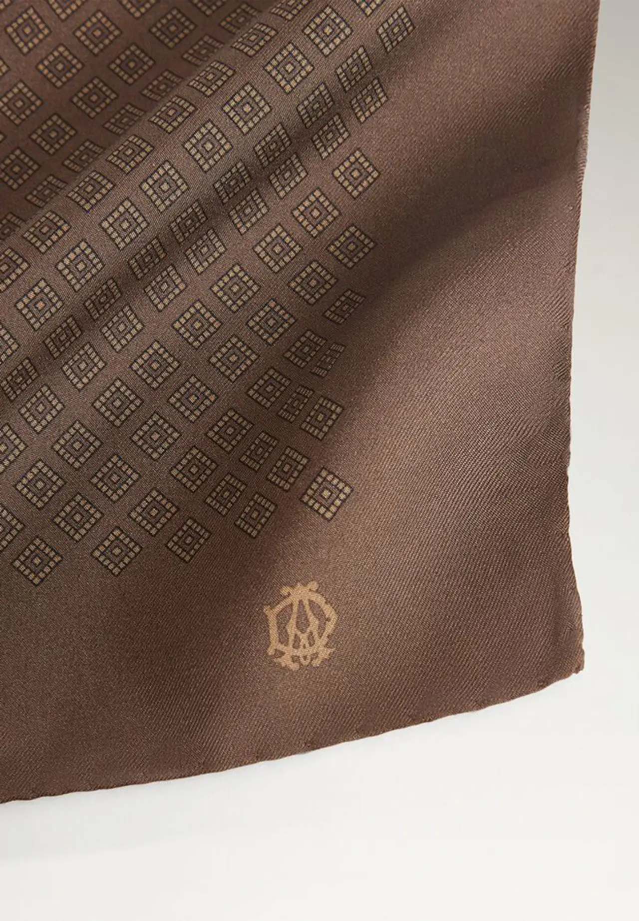 SILK DIAMOND NEAT PRINT POCKET SQUARE