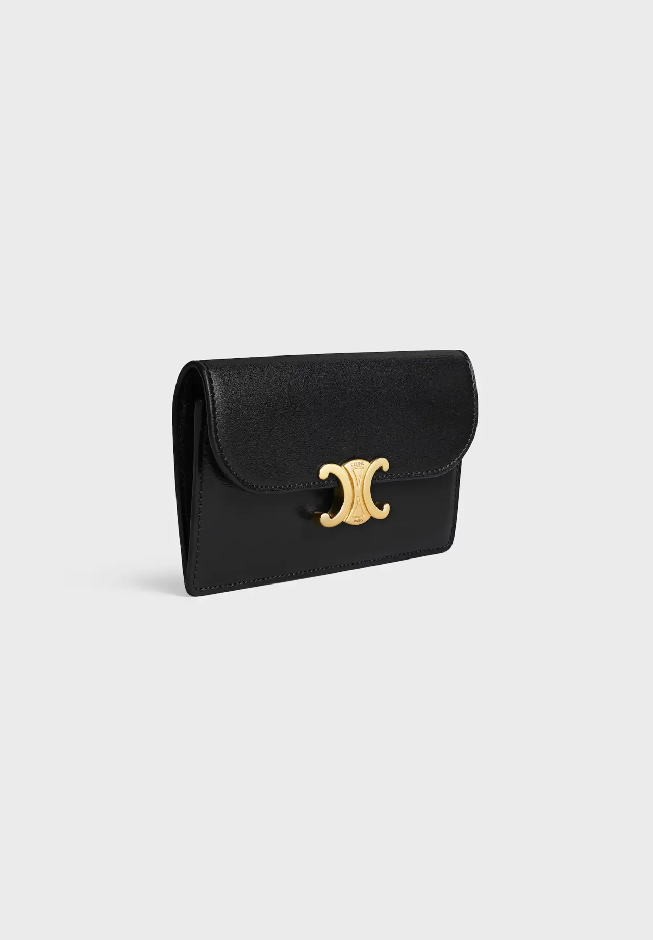 Long Card Holder with Triomphe Flap / Shiny Calfskin