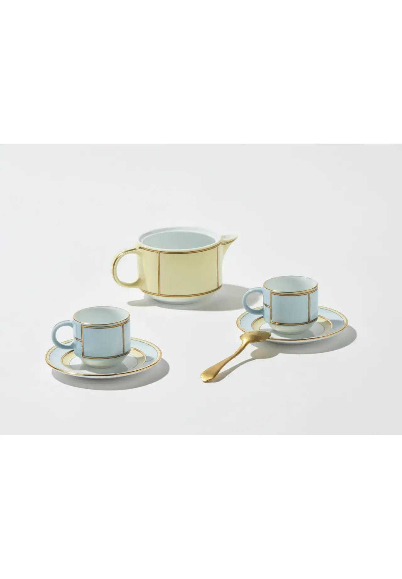 DIVA GIALLO & CELESTE / Coffee Cup & Saucer Pair Set