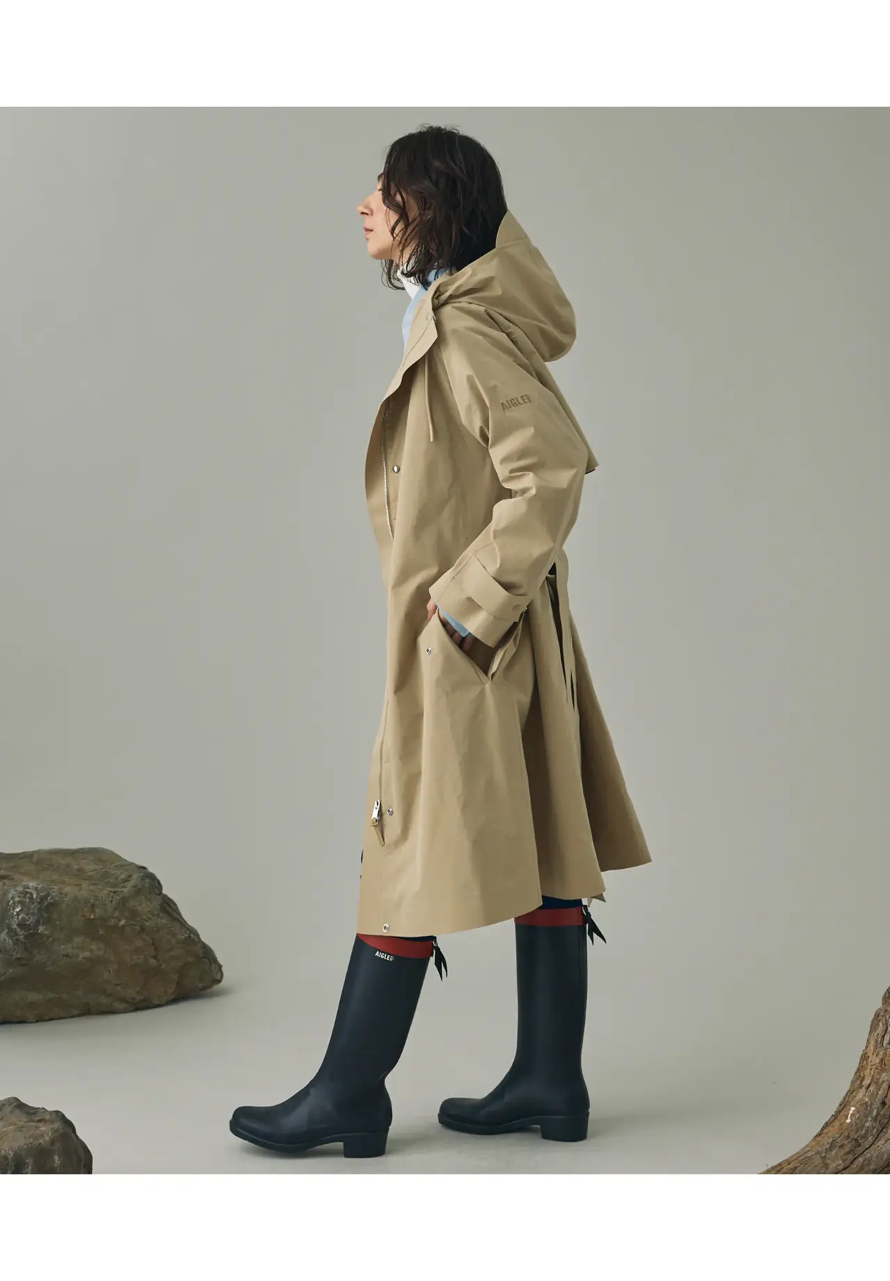 Breathable and waterproof trench coat | Matsuya Ginza