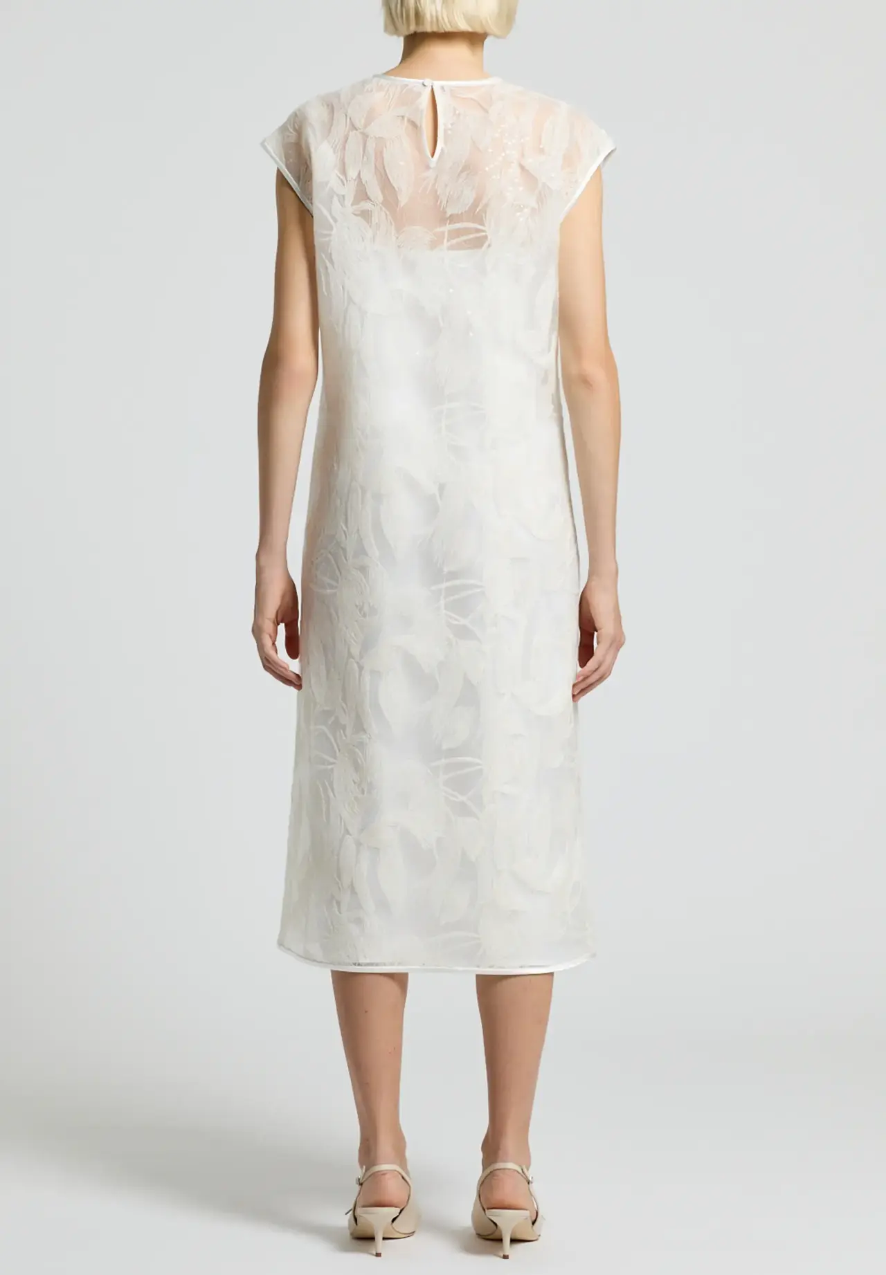 Sequin Leaf Embroidery Dress