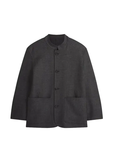 Wool Stand-Collar Double-Faced Reversible Driving Jacket
