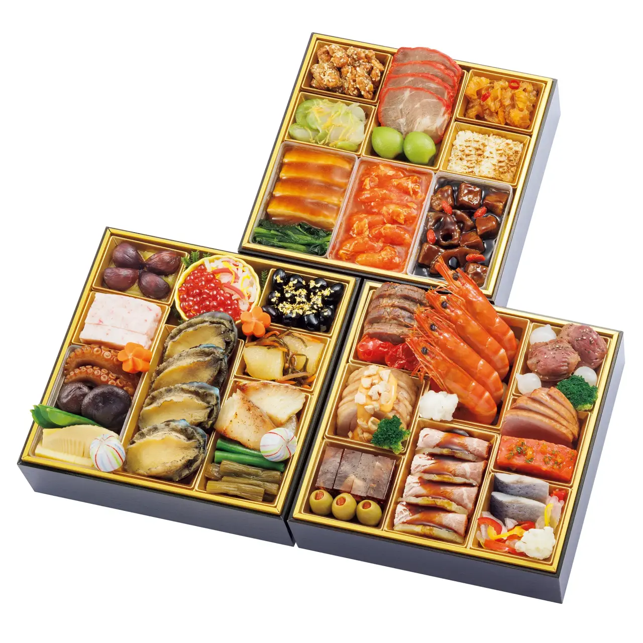 日西中式年夜饭三层重箱