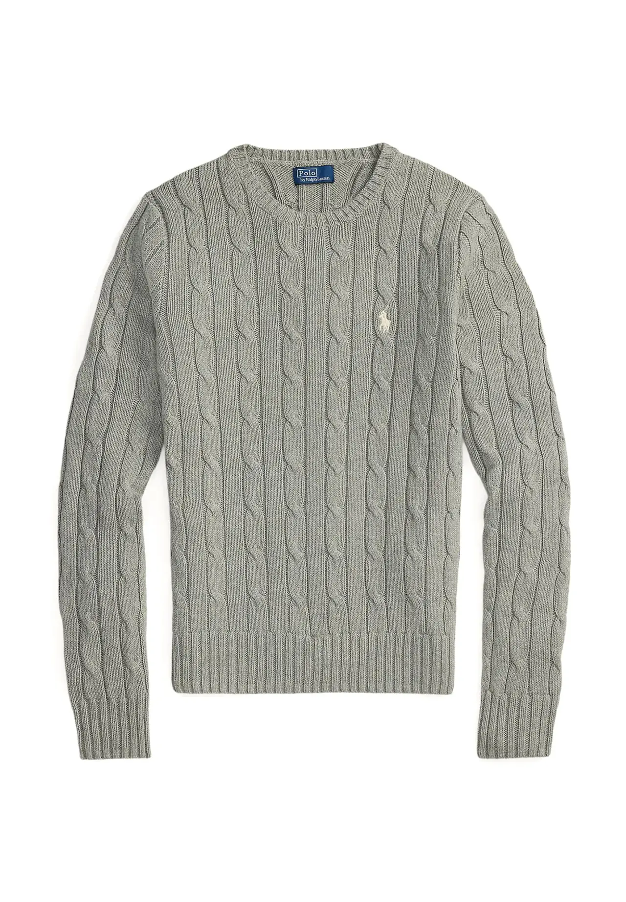 POLO RALPH LAUREN 缆绳针织棉质圆领毛衣