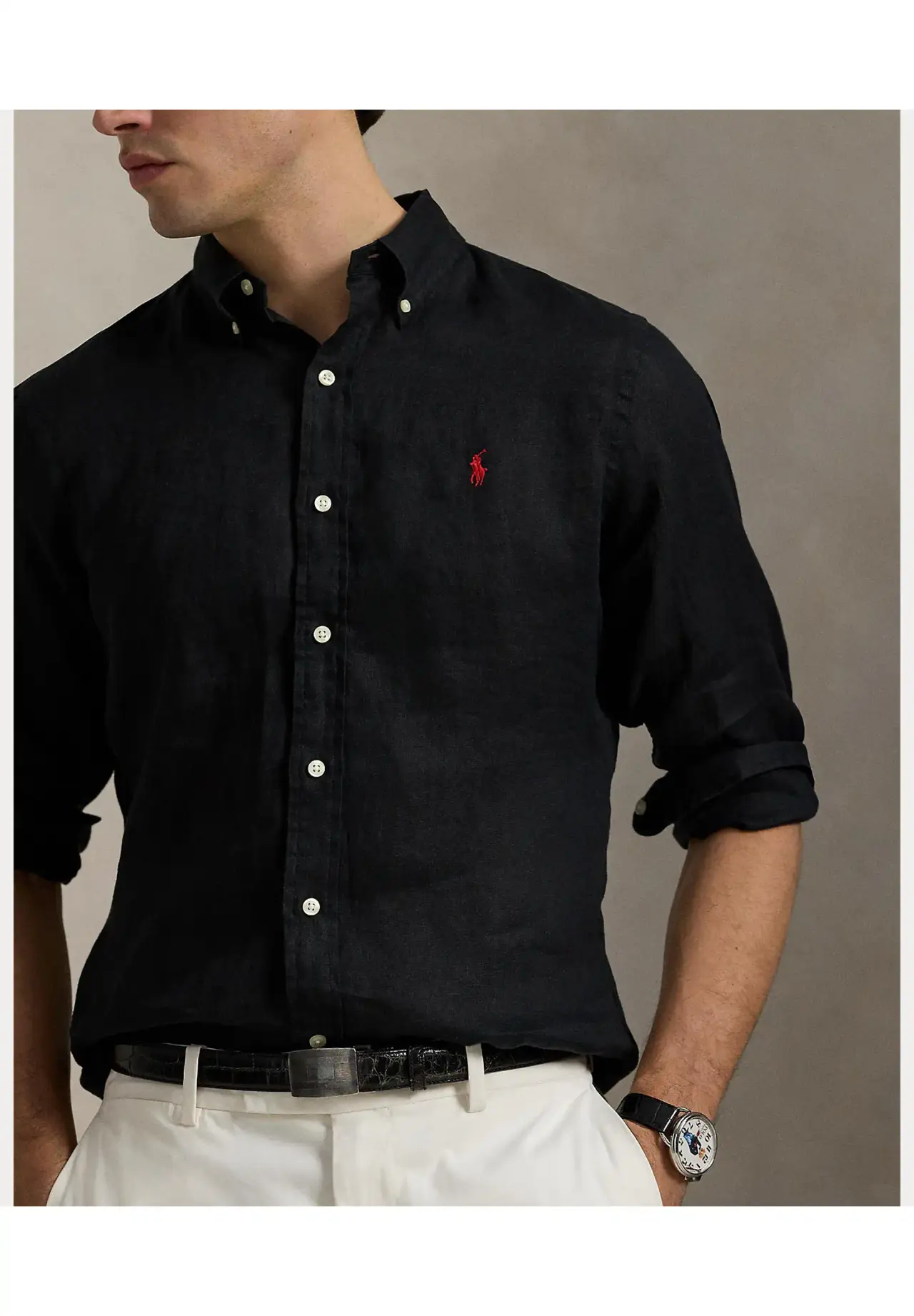 POLO RALPH LAUREN Classic Fit Linen Shirt | Matsuya Ginza