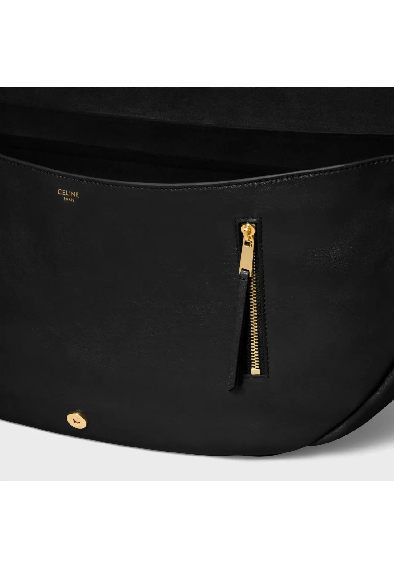 Half Moon Soft Triomphe Bag / Supple Shiny Lambskin