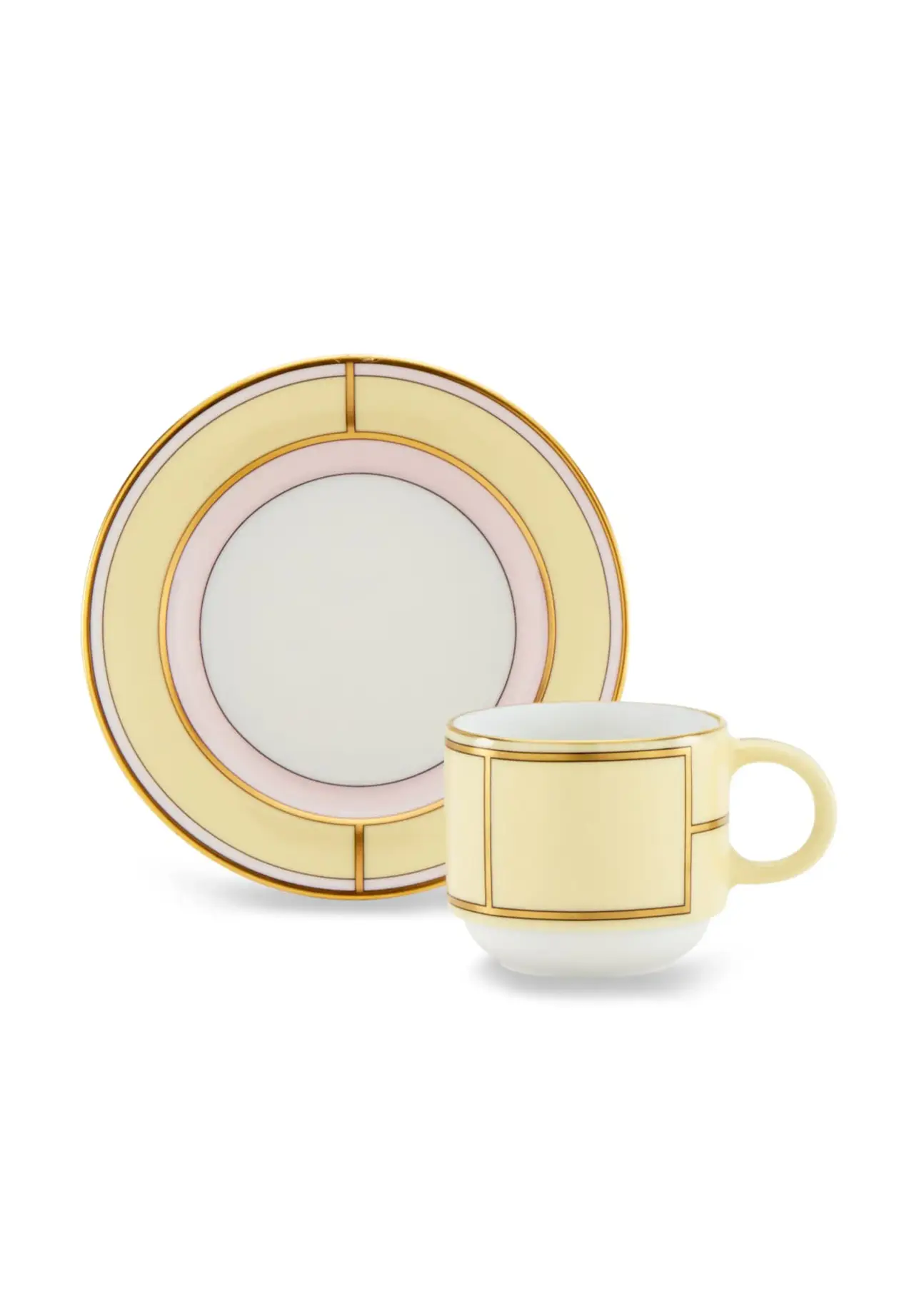 DIVA GIALLO & CELESTE / Coffee Cup & Saucer Pair Set