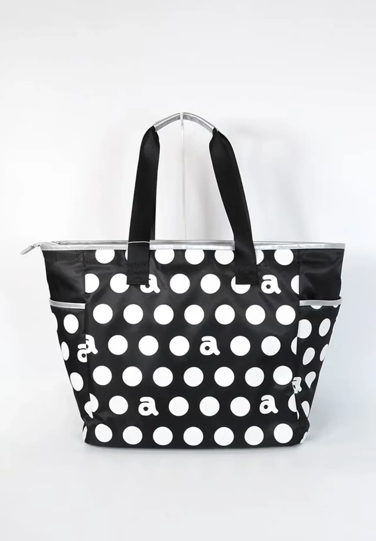 Monochrome dot pattern boston bag