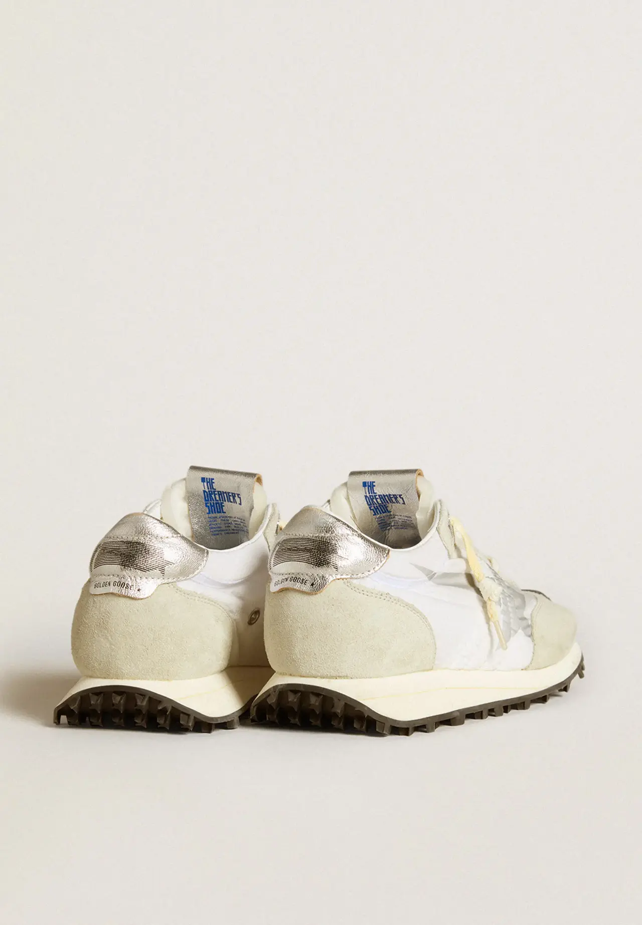 Women's Marathon sneakers with white nylon upper and silver star