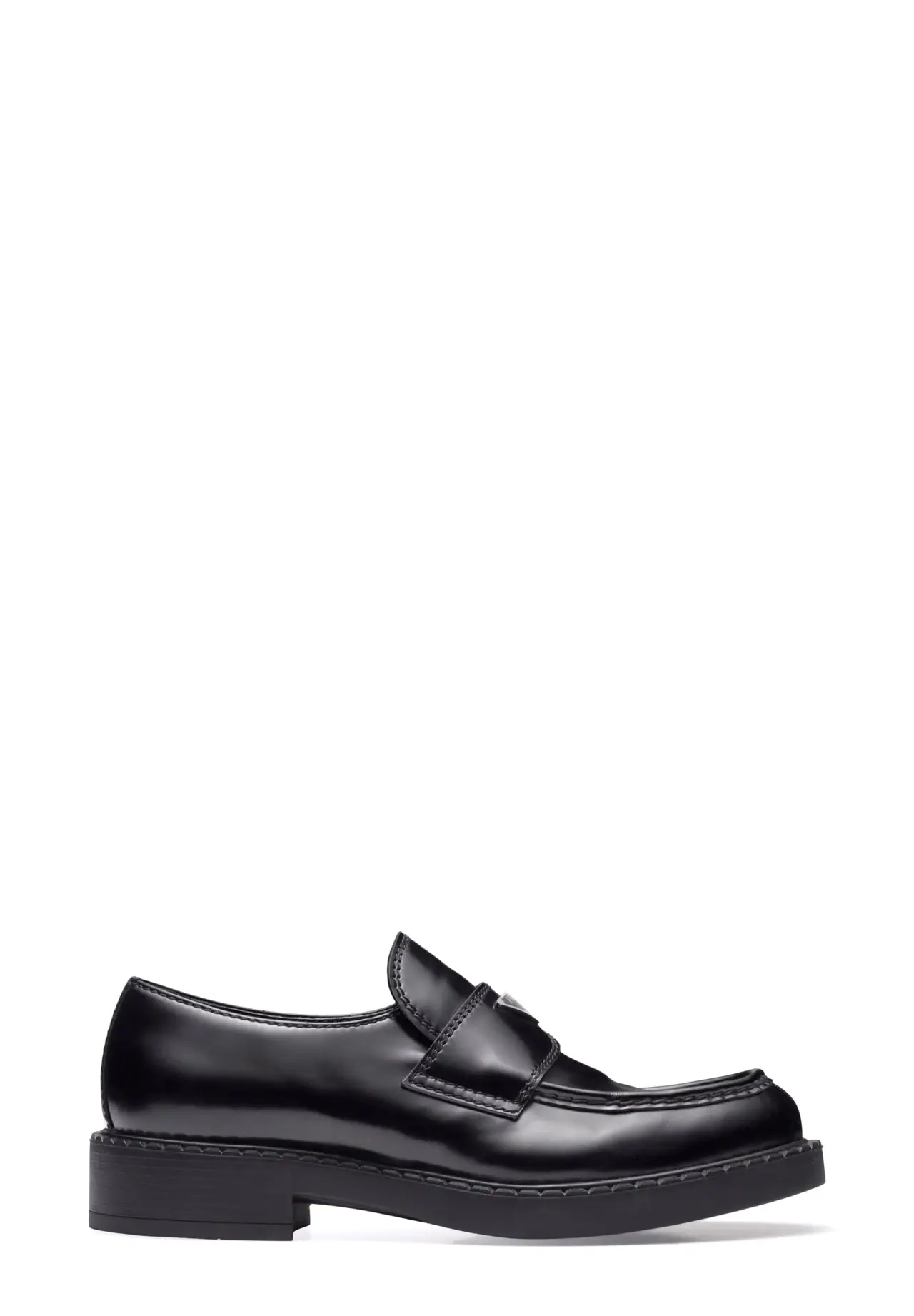 Chocolate brushed leather loafers