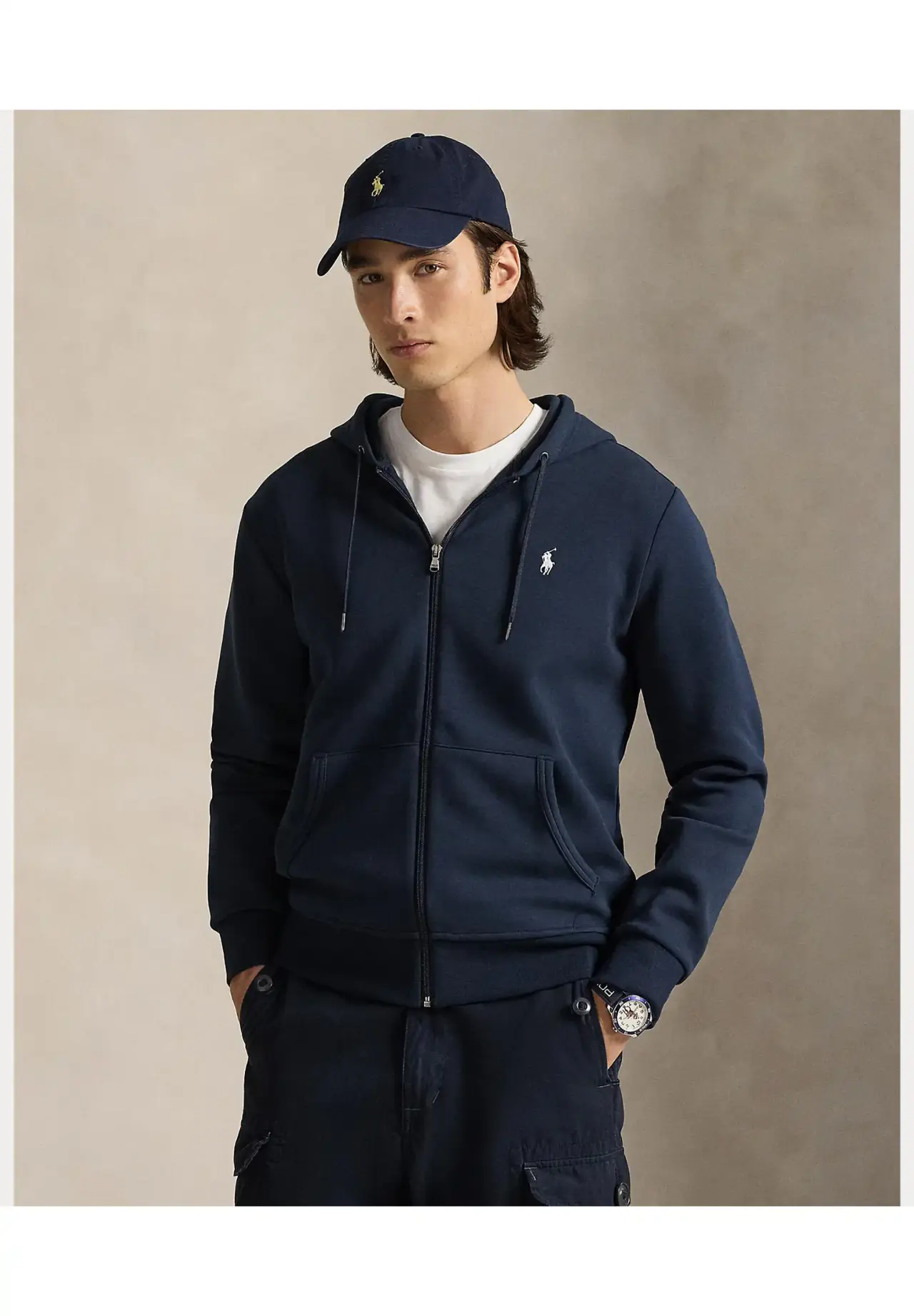 POLO RALPH LAUREN Double Knit Full Zip Hoodie