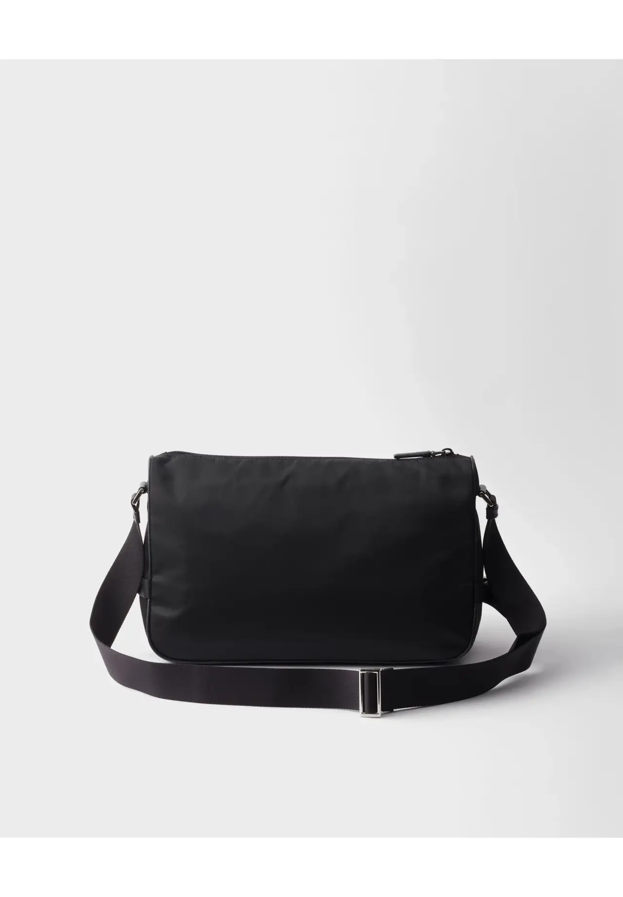 ラージ Re-Nylon x サフィアーノレザー ショルダーバッグ