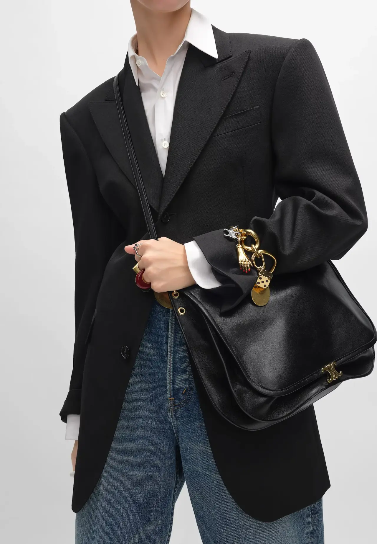 Besace Soft Triomphe / Supple Shiny Lambskin