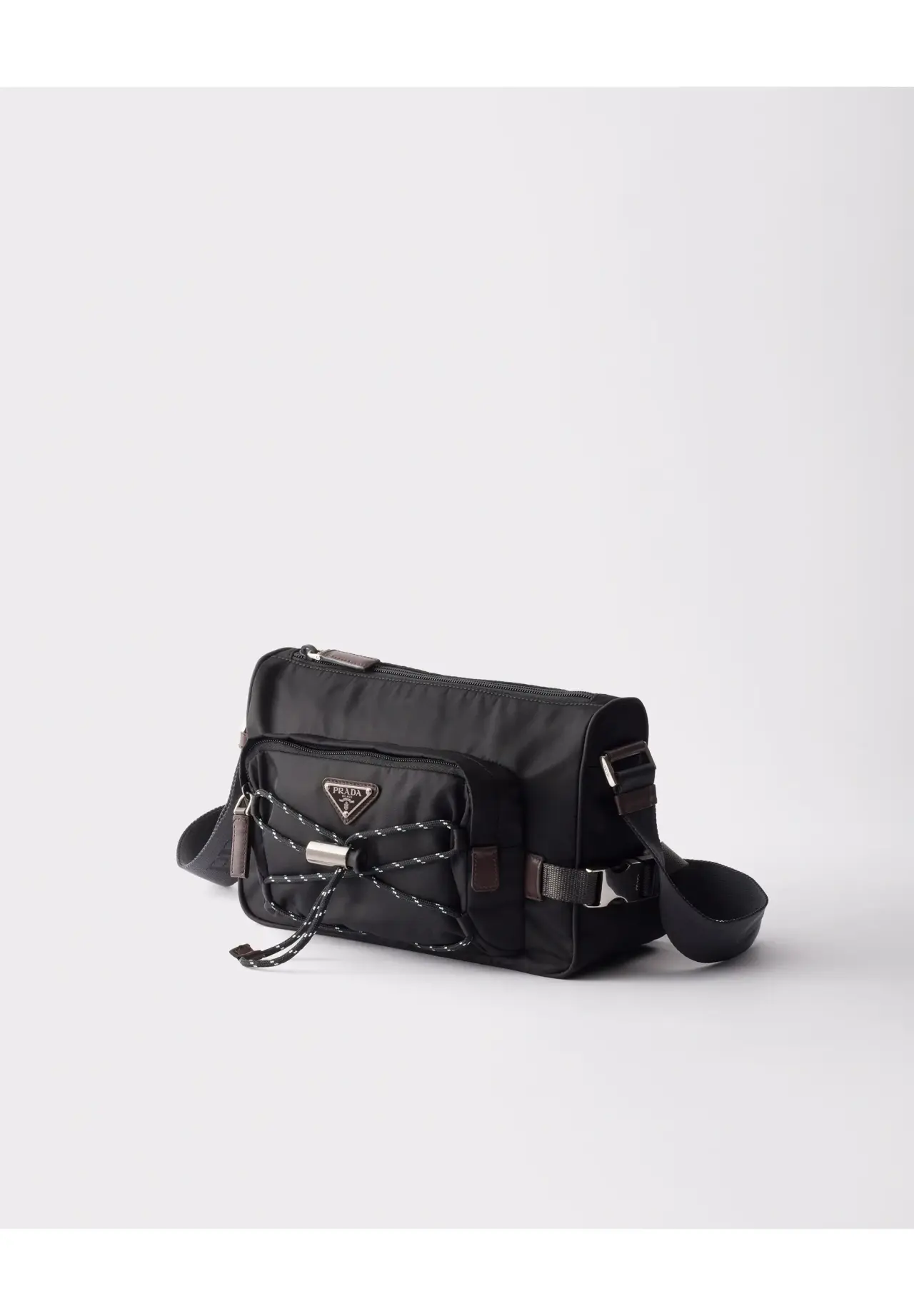 Prada Speedlock Re-Nylon × 皮革单肩包