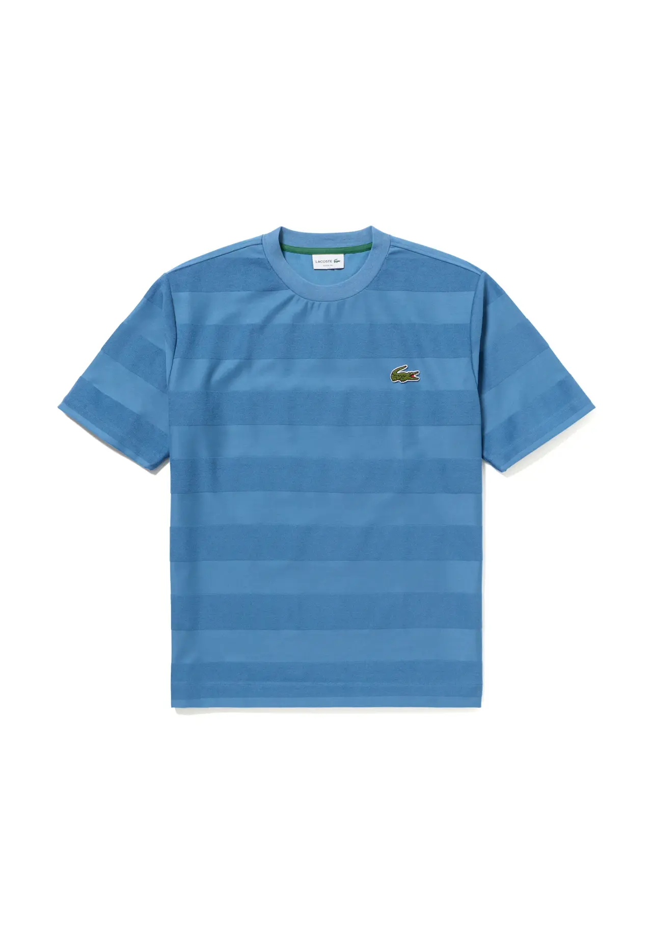 Oversized Tonal Striped Towel Fabric Panel T-Shirt
