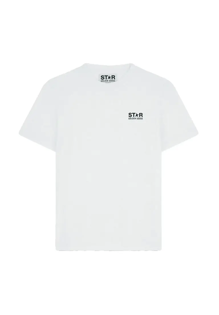 Star Collection T-Shirt (White) with Contrast Logo (Black)