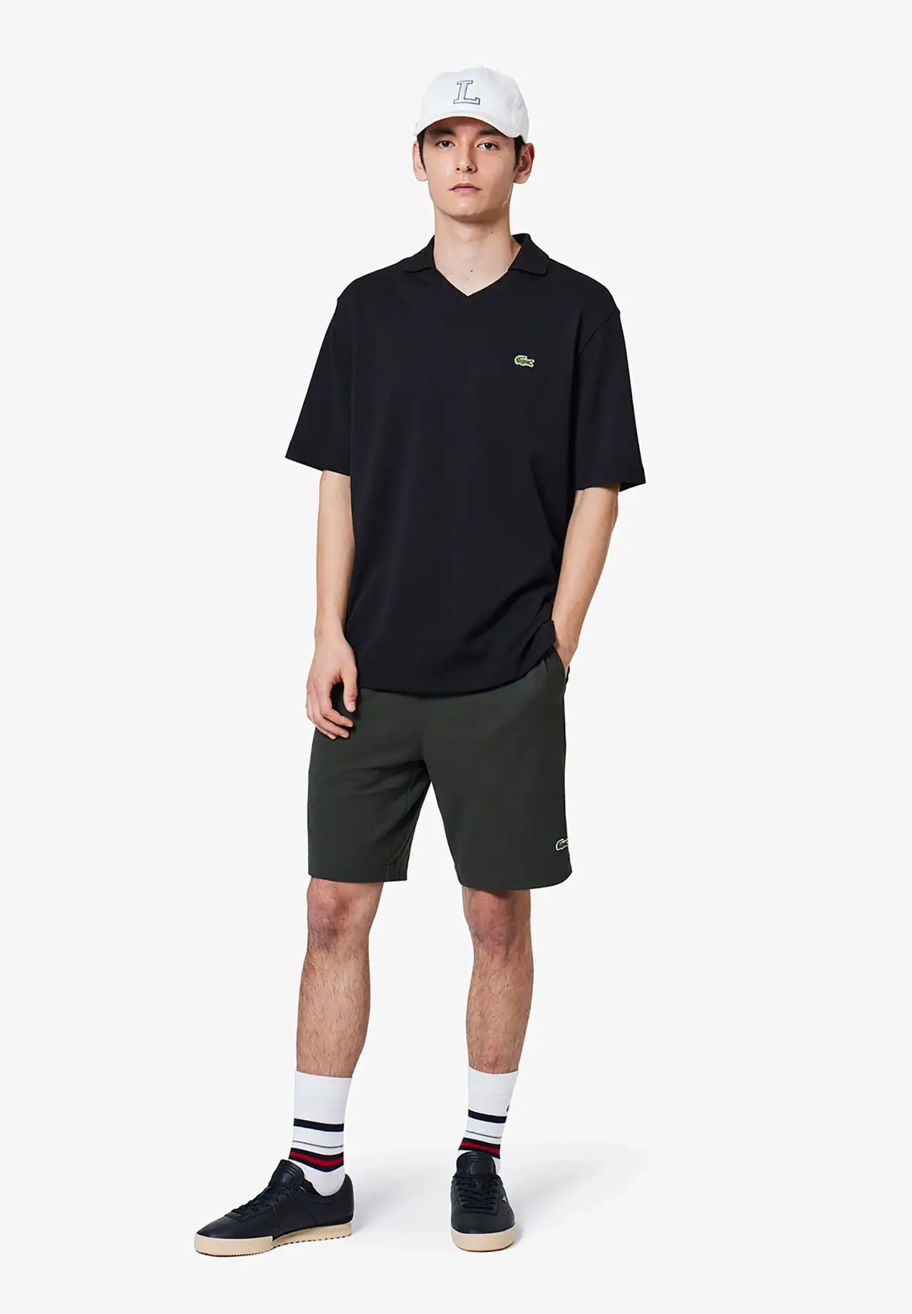 L.12.12-Inspired Skipper Neck Polo Shirt | Matsuya Ginza