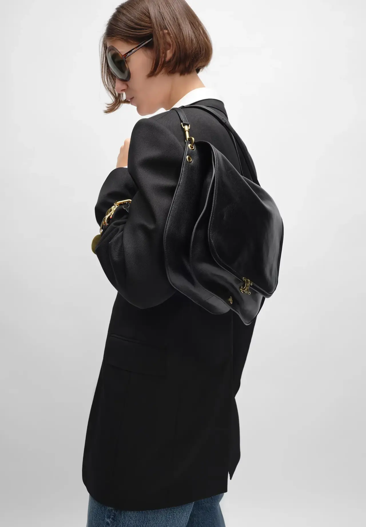 Besace Soft Triomphe / Supple Shiny Lambskin
