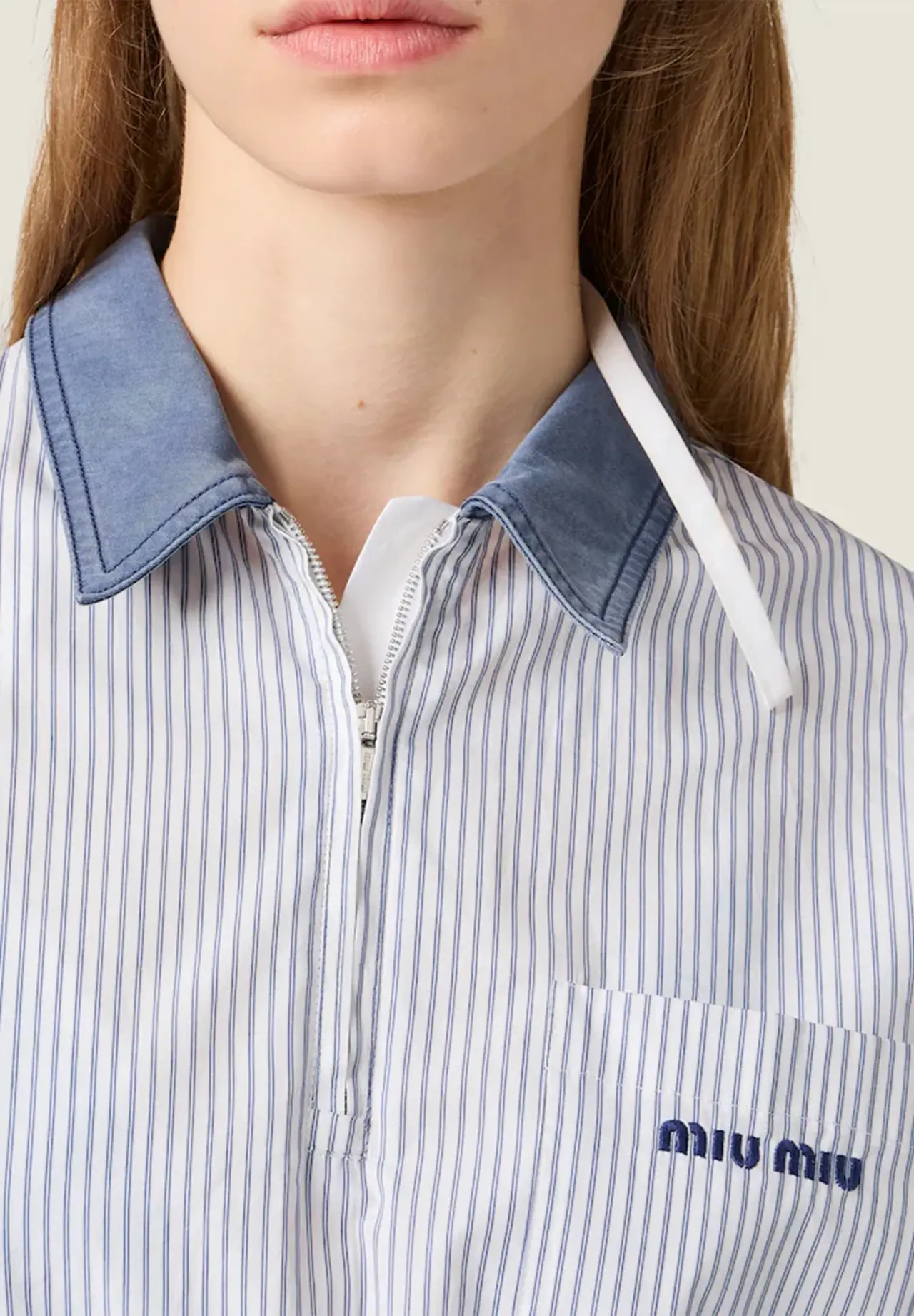 Striped Poplin Dress