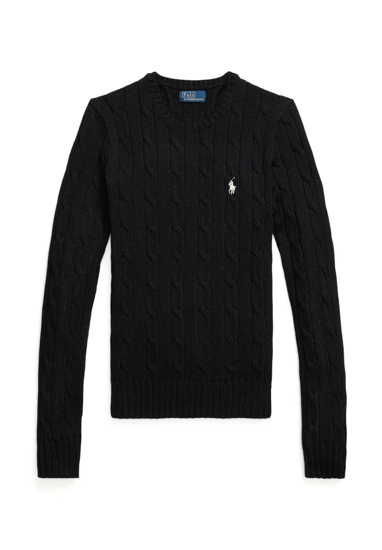 POLO RALPH LAUREN 缆绳针织棉质圆领毛衣
