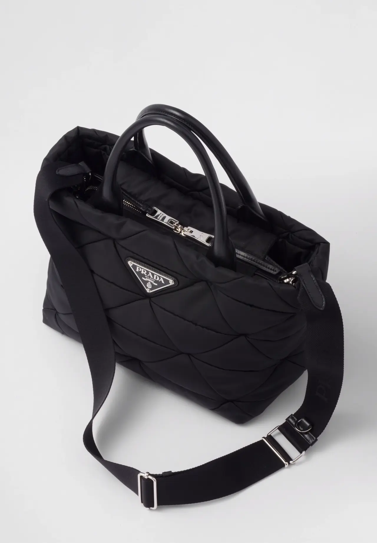 Small Re-Nylon padded tote bag 1BG436 RDJN F0002 V OOO
