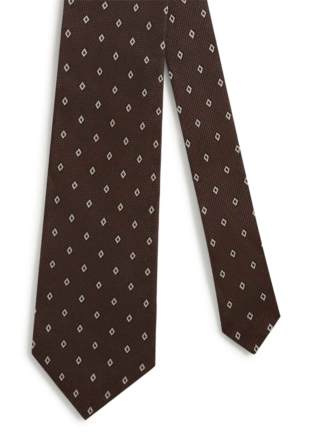SILK DIAMOND MOTIF WOVEN TIE